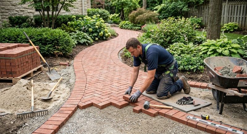 Brick Border Installation in Boston, MA