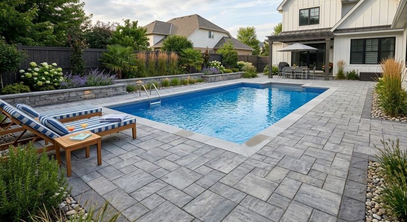Poolside Hardscaping in Fairfield County, CT